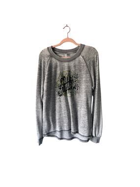 Chris Stapleton Gray Burnout Long Sleeve Top Large